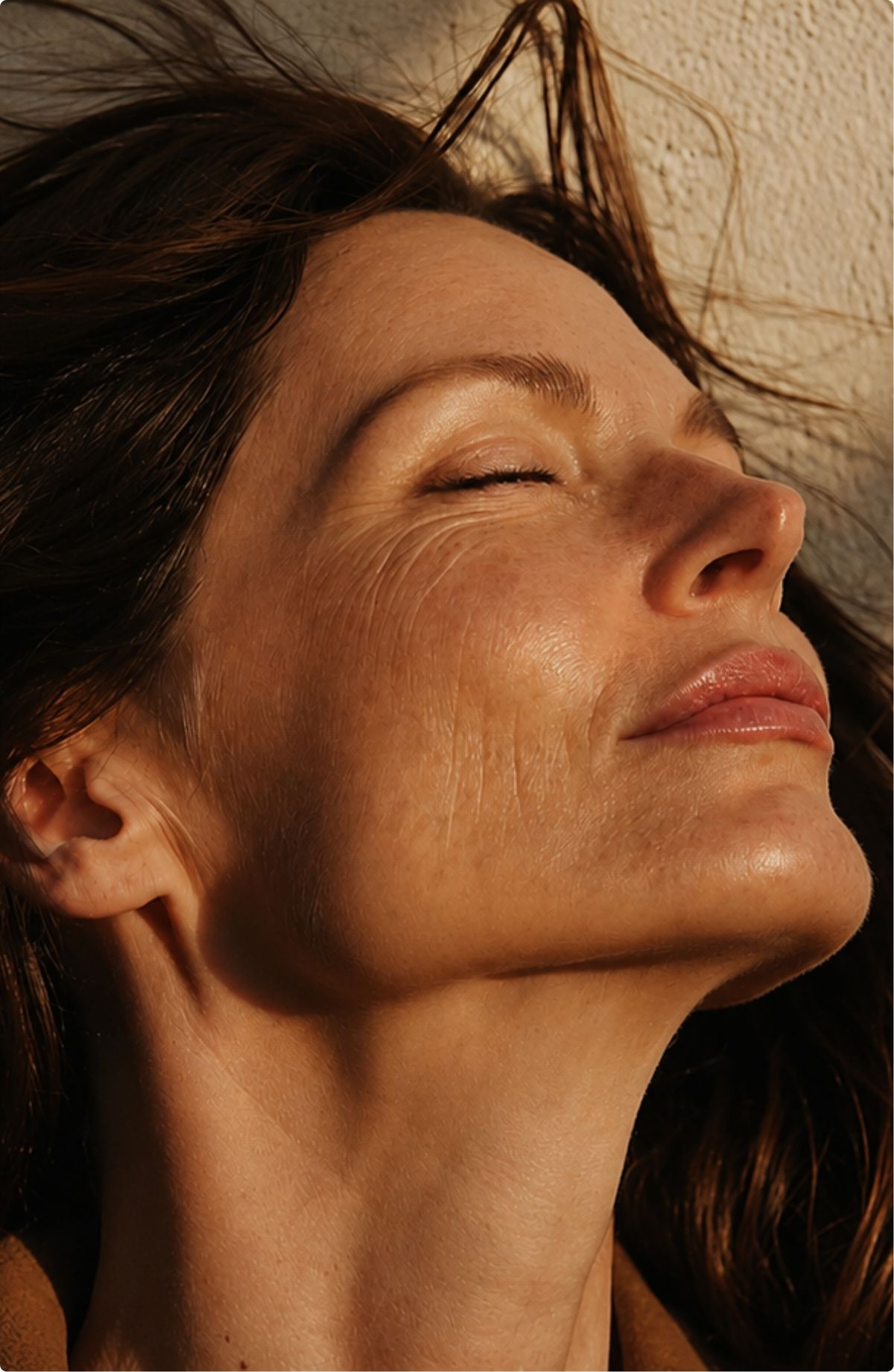 A woman relaxing at home
